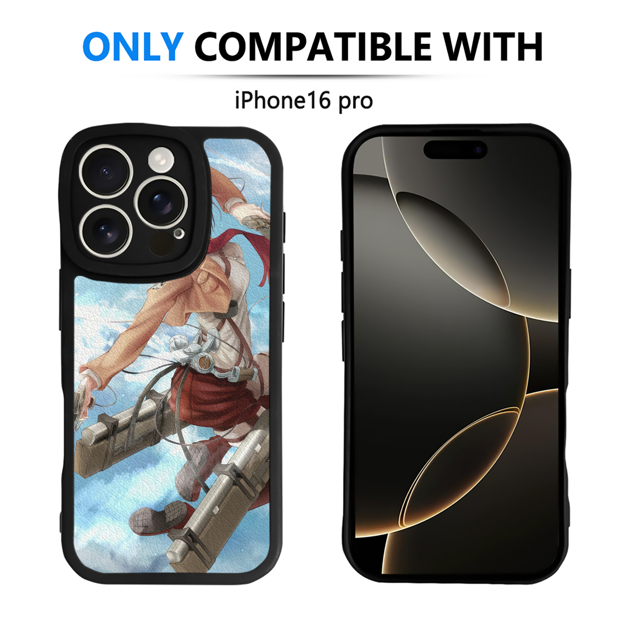 （画像用） 進撃の巨人 Attack on Titan 【iPhone 16シリーズ対応】シリコンスマホケース（レザー調） 材質：シリコン
